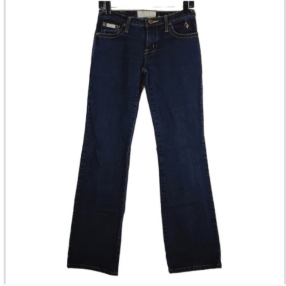 BABY PHAT Vintage Wide Leg Flare Blue Jeans Juniors Size 3 - Picture 2 of 9